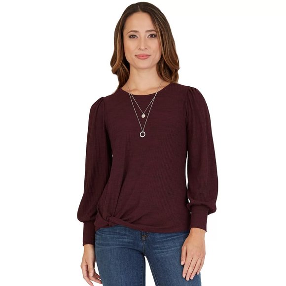 Apt. 9 Tops - NWT Women's Balloon-Sleeve Twist-Front Top